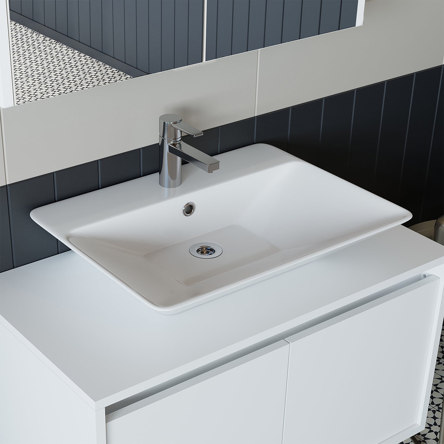 Bathroom Cabinet with Sink Set of 2 - Atlantic