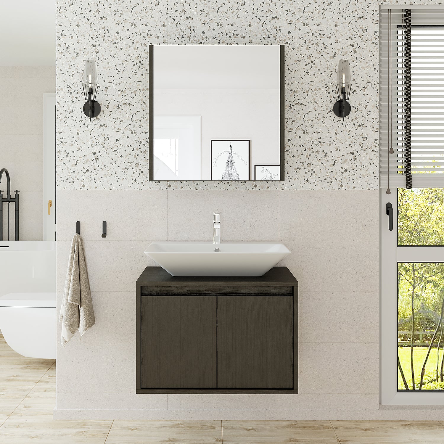 Bathroom Cabinet with Sink Set of 2 - Atlantic
