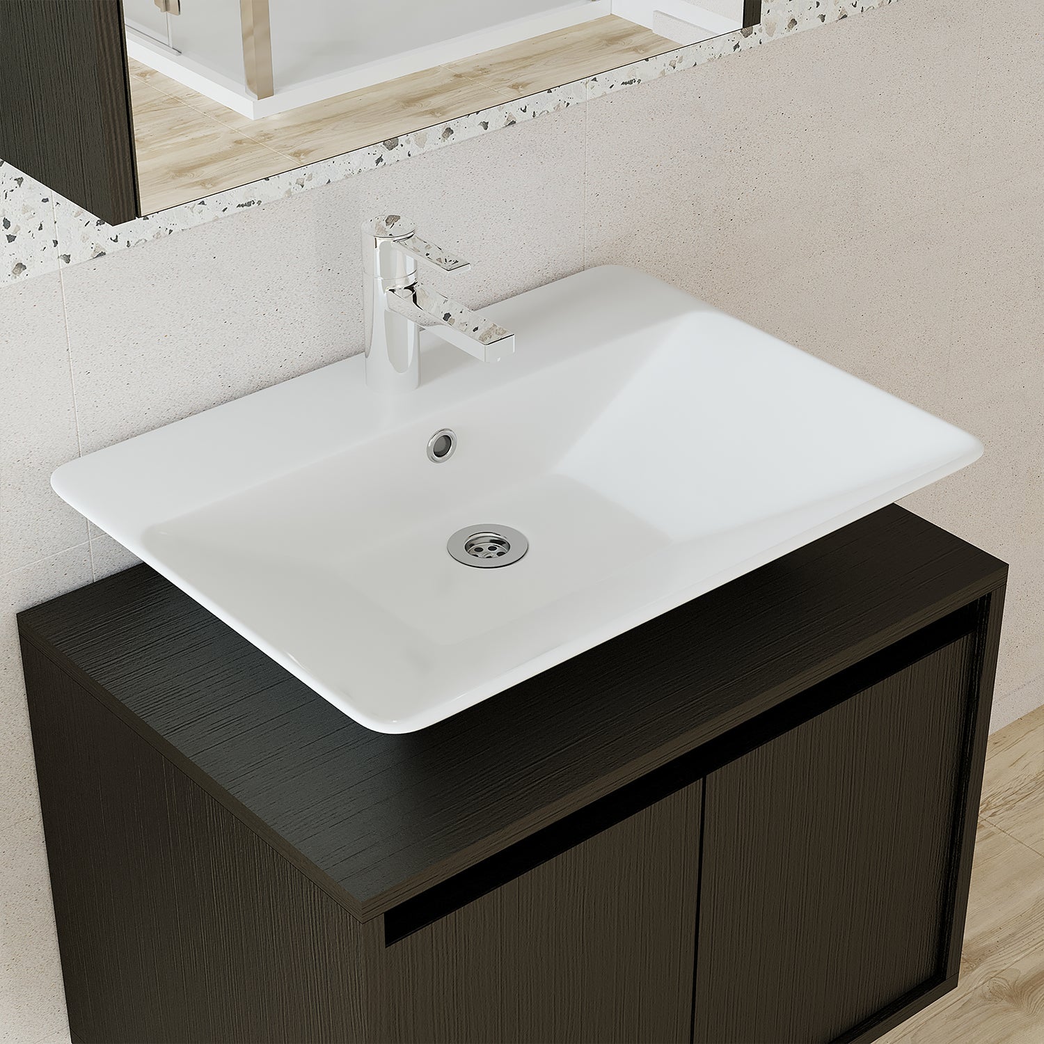 Bathroom Cabinet with Sink Set of 2 - Atlantic