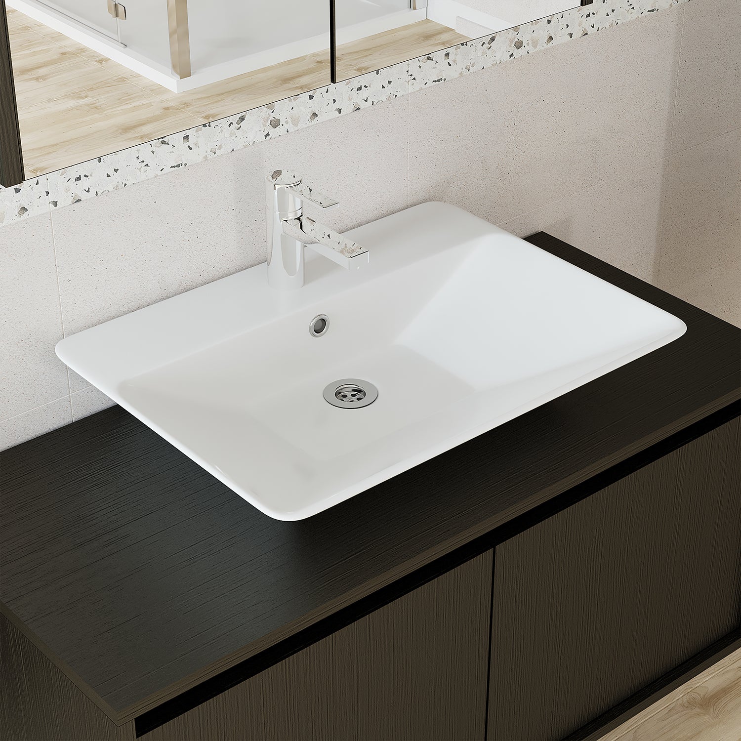 Bathroom Cabinet with Sink Set of 2 - Atlantic