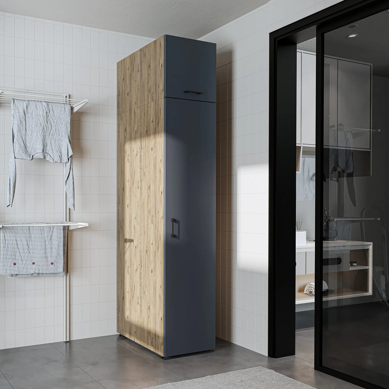 Roomart Dora Tall Washing Machine Cabinet, 45cm Wide - 4 Colours