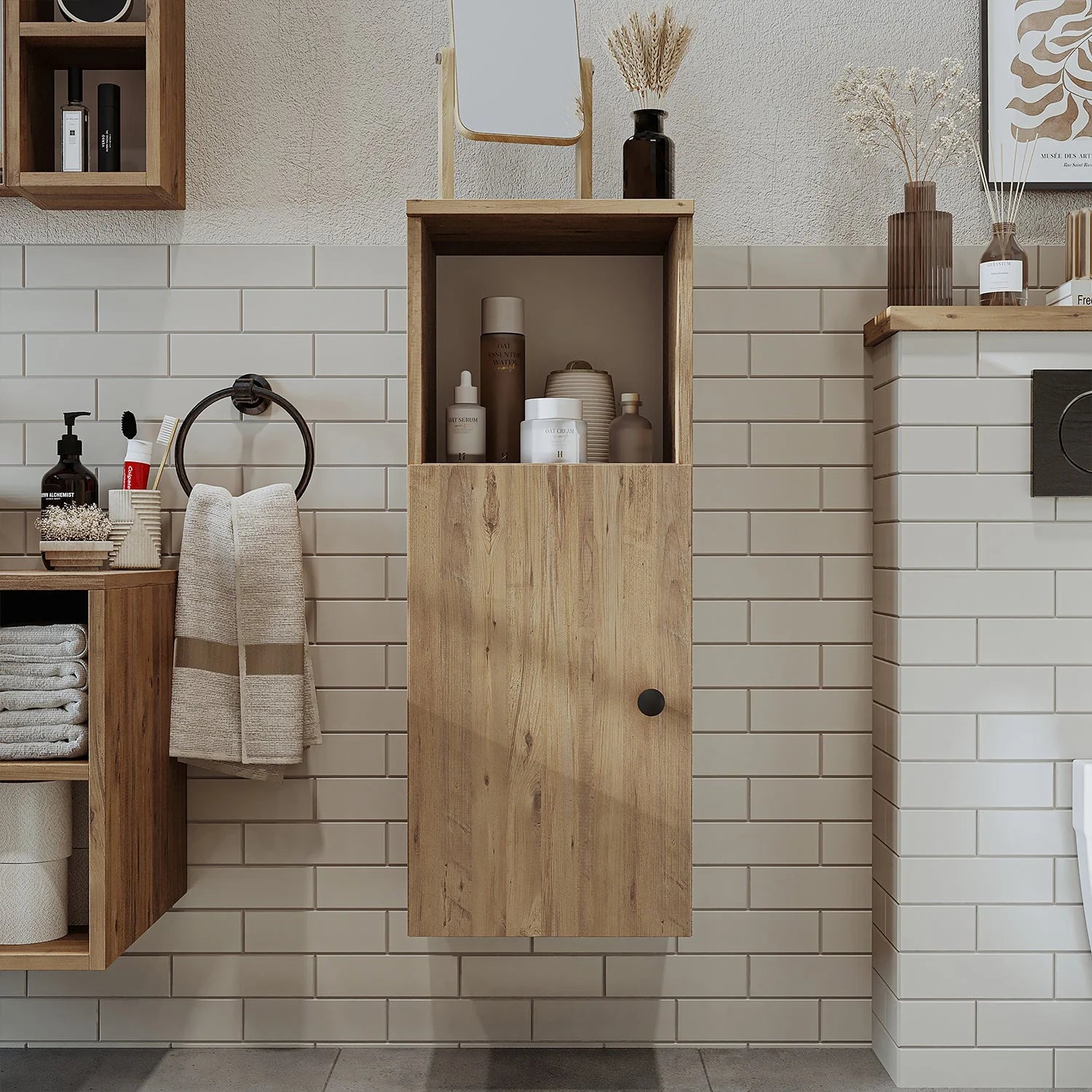 Roomart Bathroom Towel Storage Cabinet - Lotus