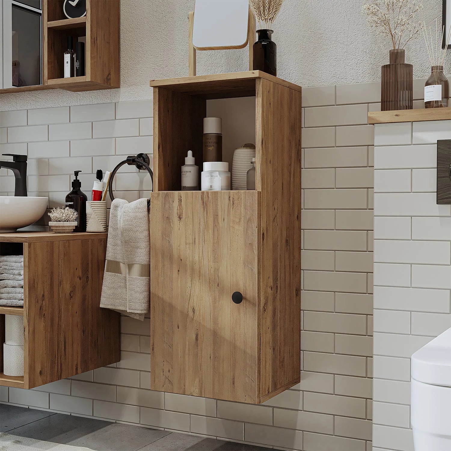 Roomart Bathroom Towel Storage Cabinet - Lotus