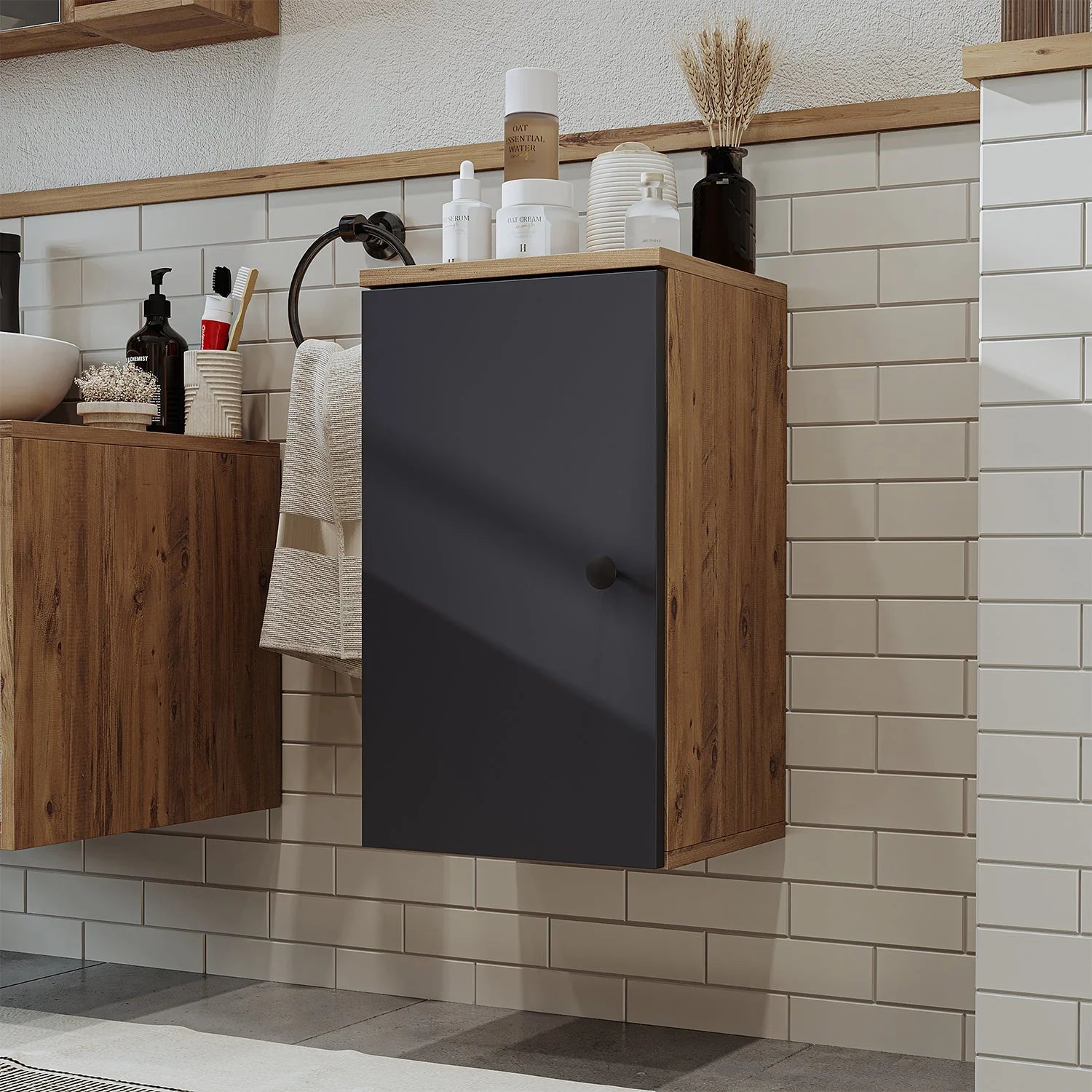 Roomart Bathroom Towel Storage Cabinet - Lotus