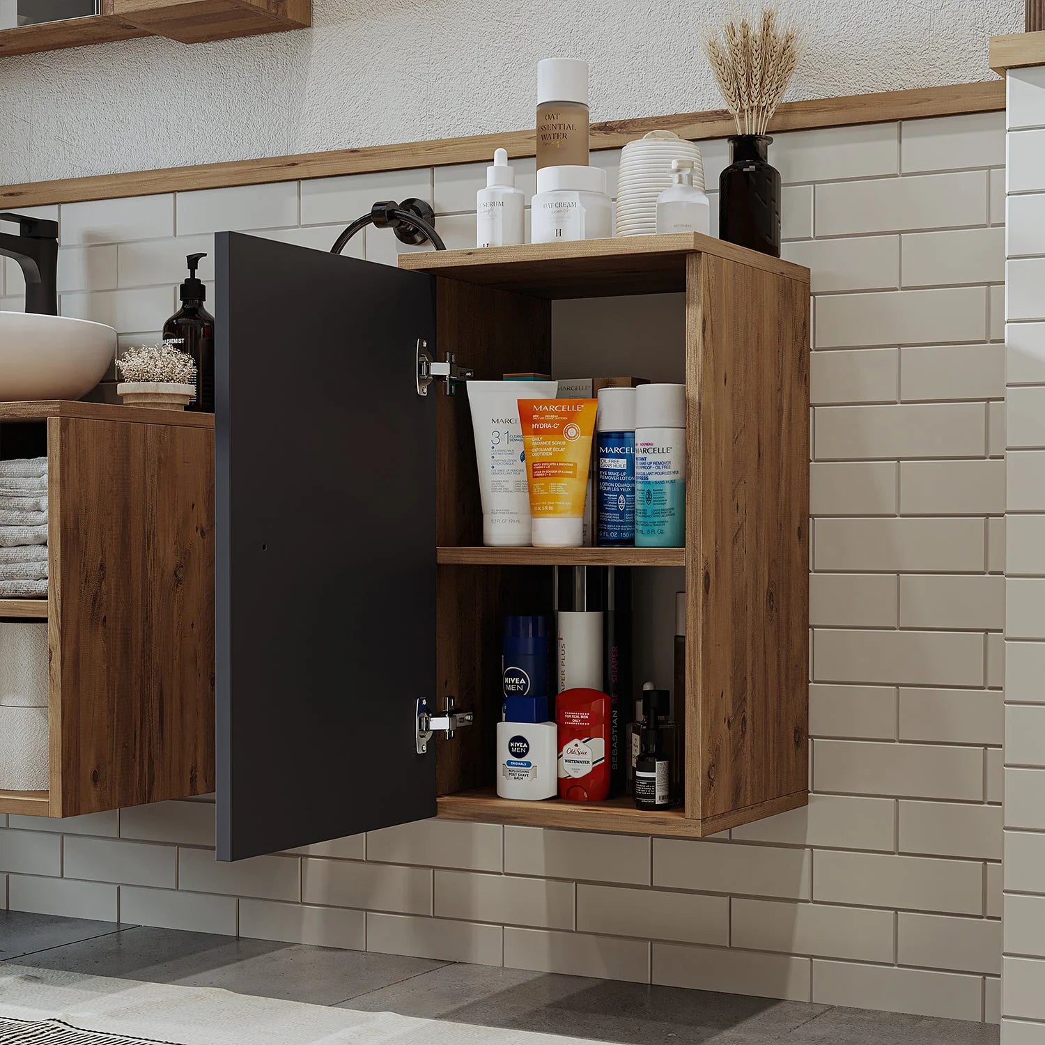Roomart Bathroom Towel Storage Cabinet - Lotus