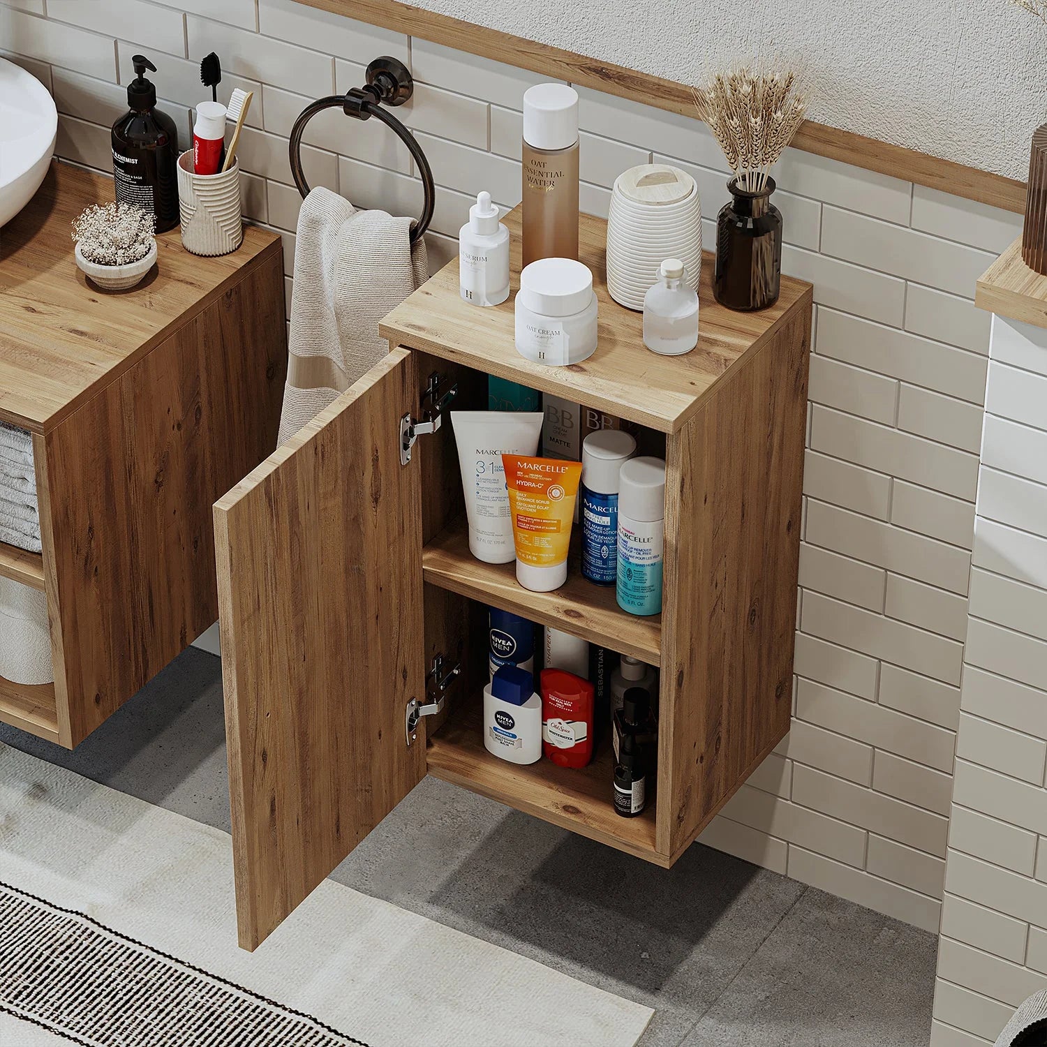 Roomart Bathroom Towel Storage Cabinet - Lotus