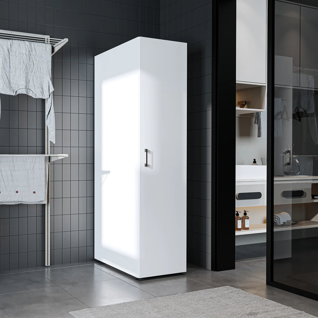 Roomart Dora Tall Washing Machine Cabinet, 45cm Wide - 4 Colours