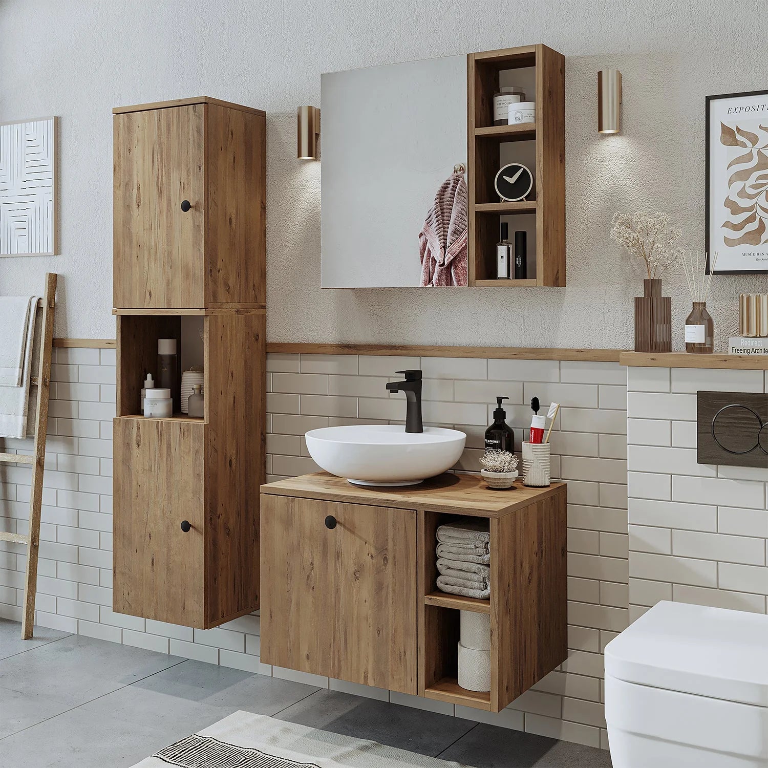 Roomart Bathroom Towel Storage Cabinet - Lotus