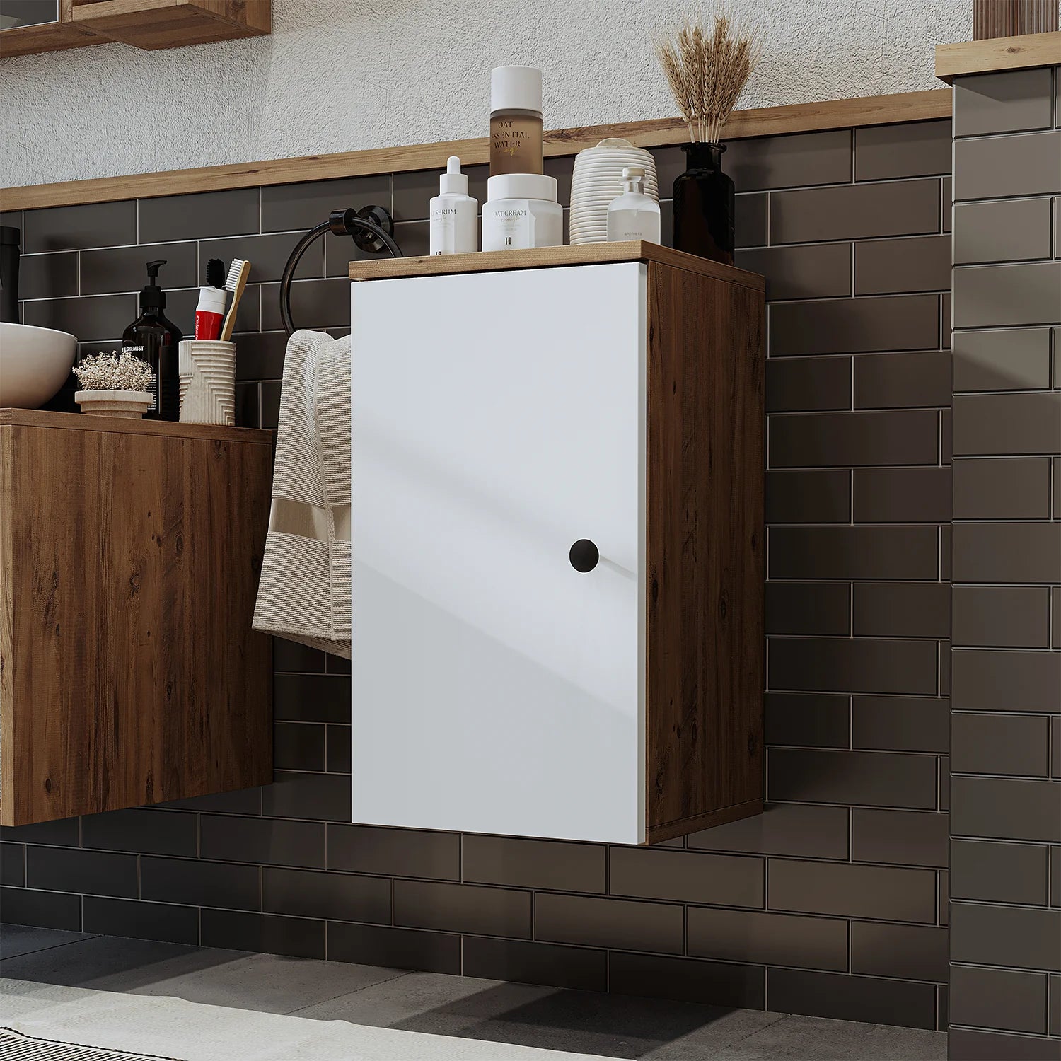 Roomart Bathroom Towel Storage Cabinet - Lotus