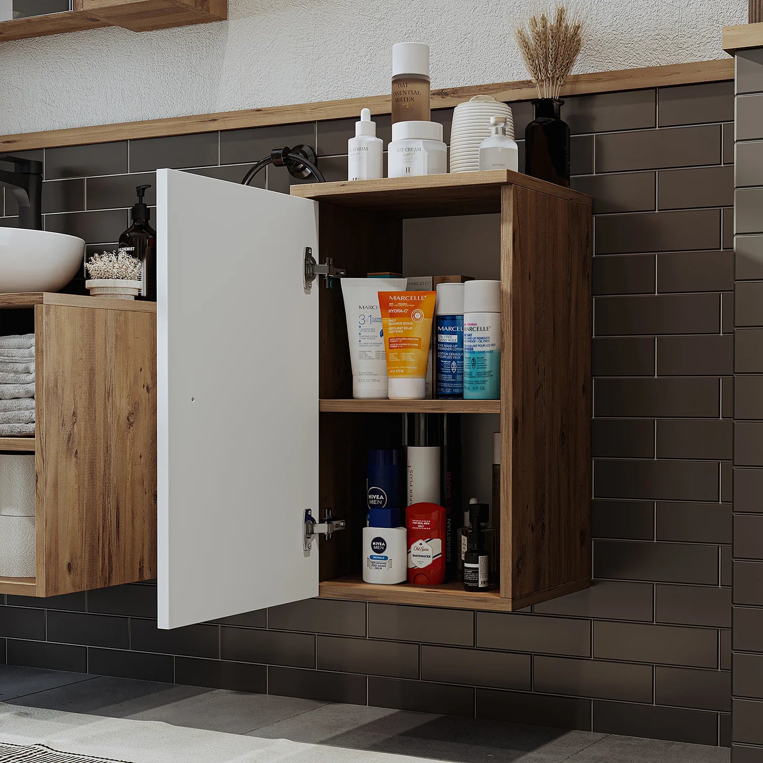 Roomart Bathroom Towel Storage Cabinet - Lotus