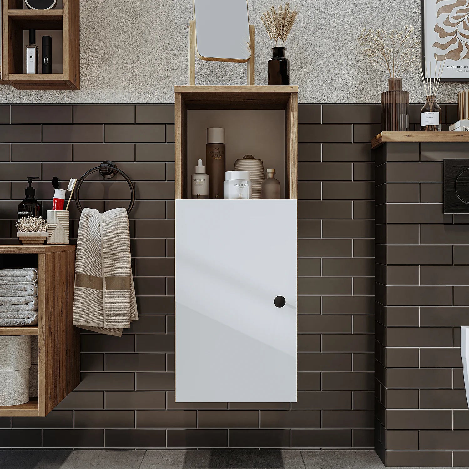 Roomart Bathroom Towel Storage Cabinet - Lotus